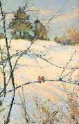 Karl Nordstrom Winter Scene from Skansen oil painting